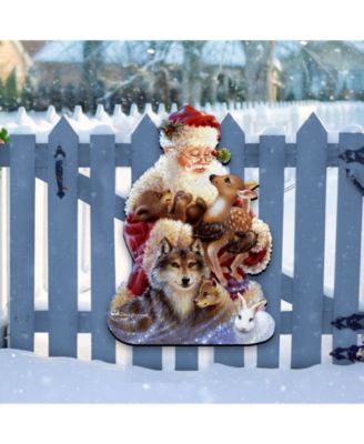 by Dona Gelsinger Santa Little Friends Wall and Door Hanger