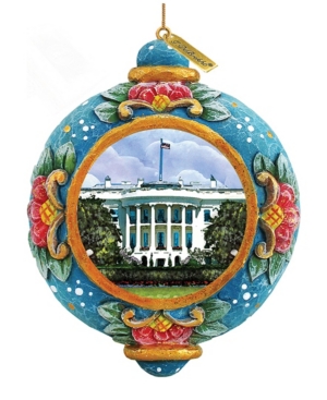 G.debrekht Hand Painted Scenic Ornament White House In Multi