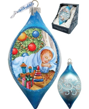 GDeBrekht Baby 1st Christmas Drop Glass Ornament