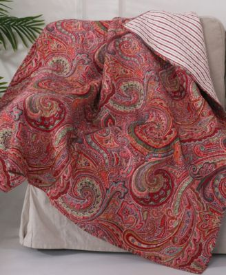 Spruce Paisley Reversible Quilted Throw, 50" x 60"