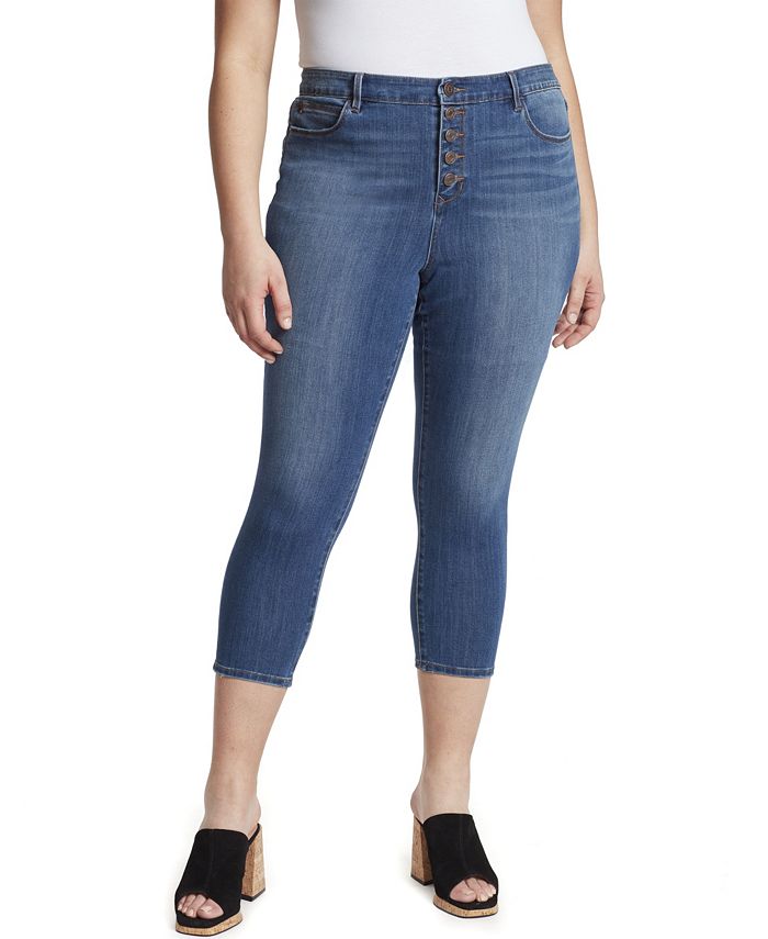 Skinnygirl Women s Plus High Rise Skinny Crop Jean Macy s