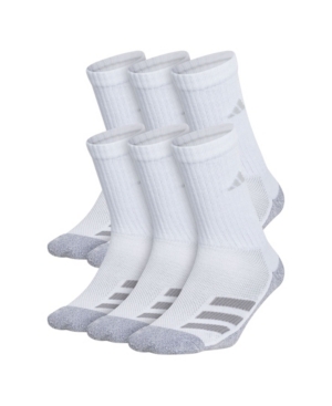 adidas Big Boys Cushioned Angle Stripe Crew Sock Pack of 6