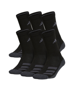 adidas Big Boys Cushioned Angle Stripe Crew Sock Pack of 6