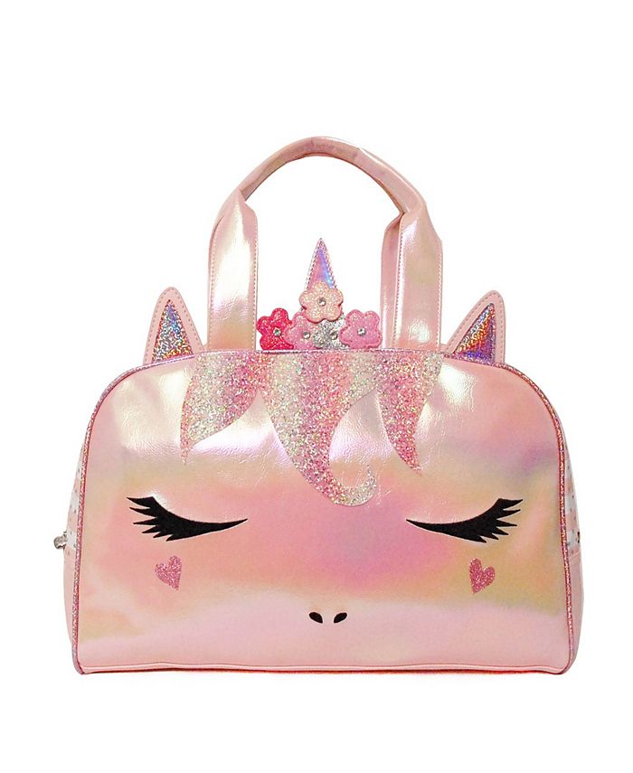OMG! Accessories Girls Flower Crown Miss Gwen Unicorn Duffle Bag - Macy's