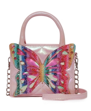 image of Omg! Accessories Girls Miss Butterfly Quilted Mini Handbag