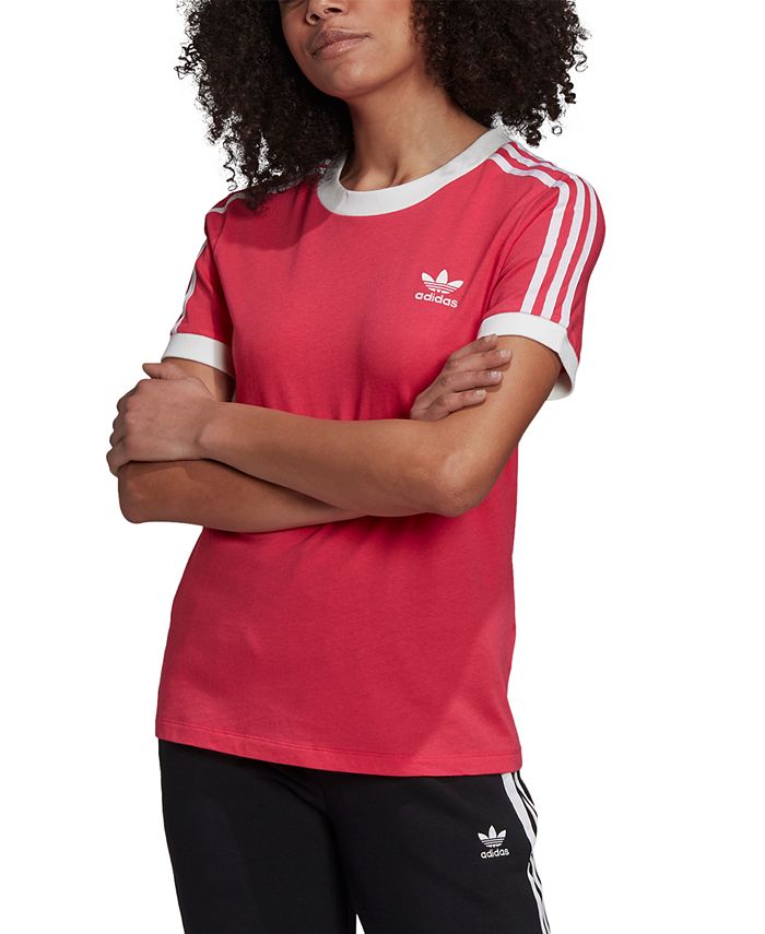 adidas Women's Adicolor Cotton 3-Stripe T-Shirt & Reviews - Women - Macy's