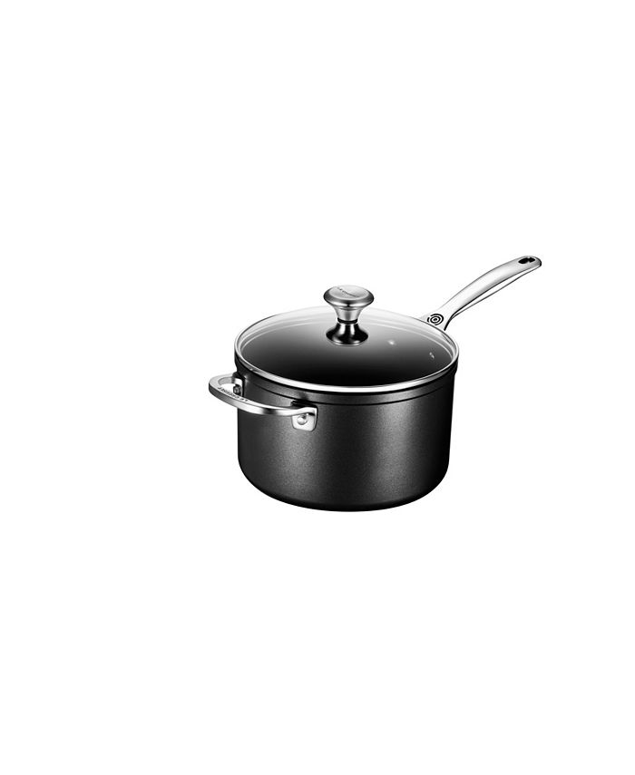 Le Creuset Tri-Ply Stainless Steel 4 Quart Saucepan with Helper Handle