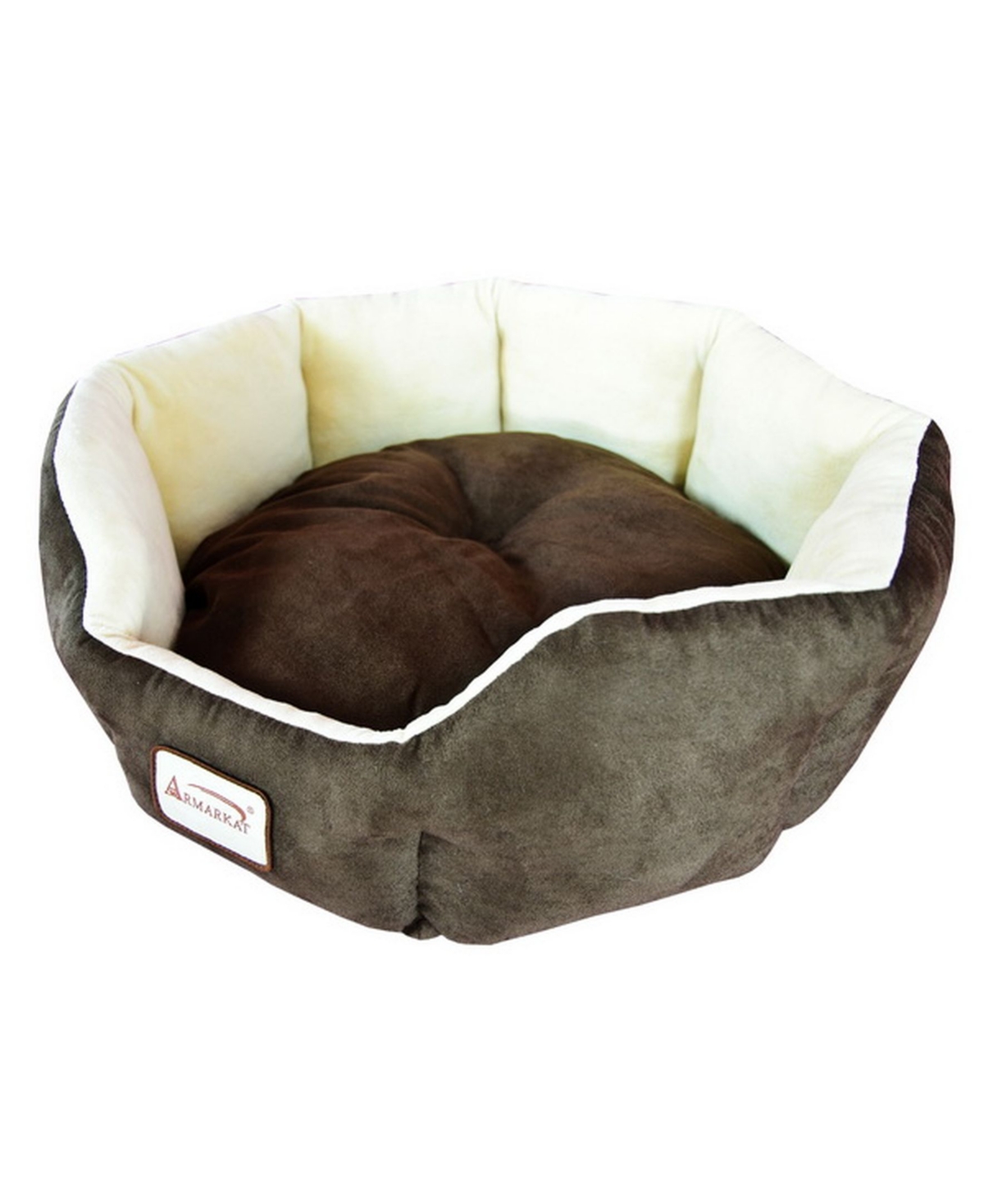 Cozy Pet Bed for Cats and Extra Small Dogs, Mocha/Beige - Beige  mocha