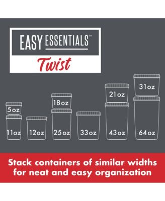 Easy Essentials 20-Pc. Twist Food Storage Containers