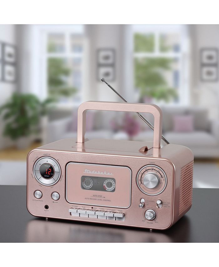 Studebaker SB2135RG Portable CD Player with AM/FM Radio and Cassette