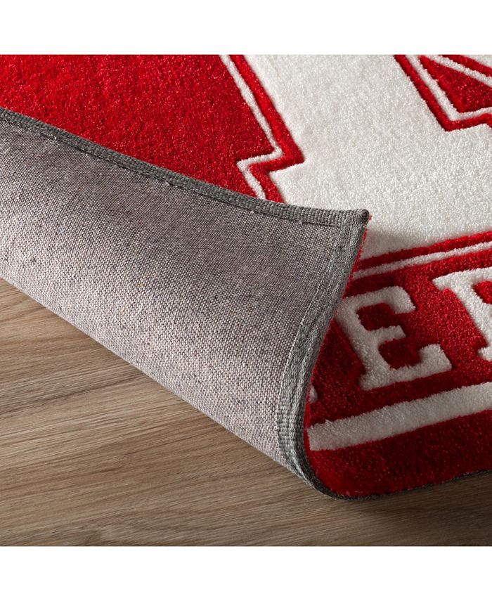 Luxury Sports Rugs Nebraska Colnb Red 3'2" x 5'1" Area Rug Macy's