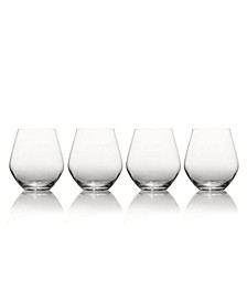 Gianna Ombre Smoke Stemless Wine Glasses, Set of 4