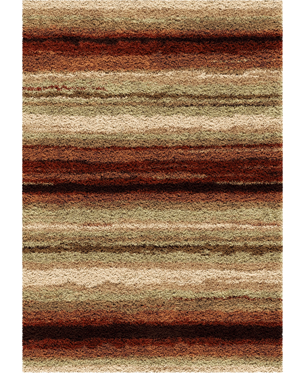 Edgewater Living Reacation Shag Sundown Red 5'3in x 7'6in Area Rug - Red