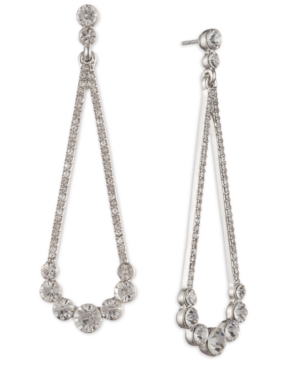 image of Givenchy Crystal Fan Drop Earrings