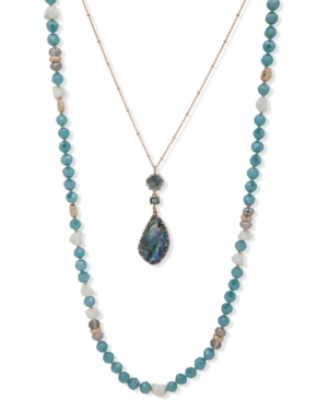 image of lonna & lilly Gold-Tone Bead & Stone 2-in-1 36