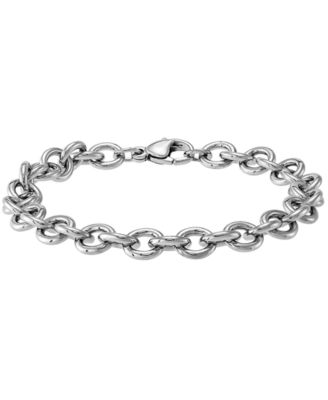 Macy's - Sterling Silver Bracelet, Link Charm