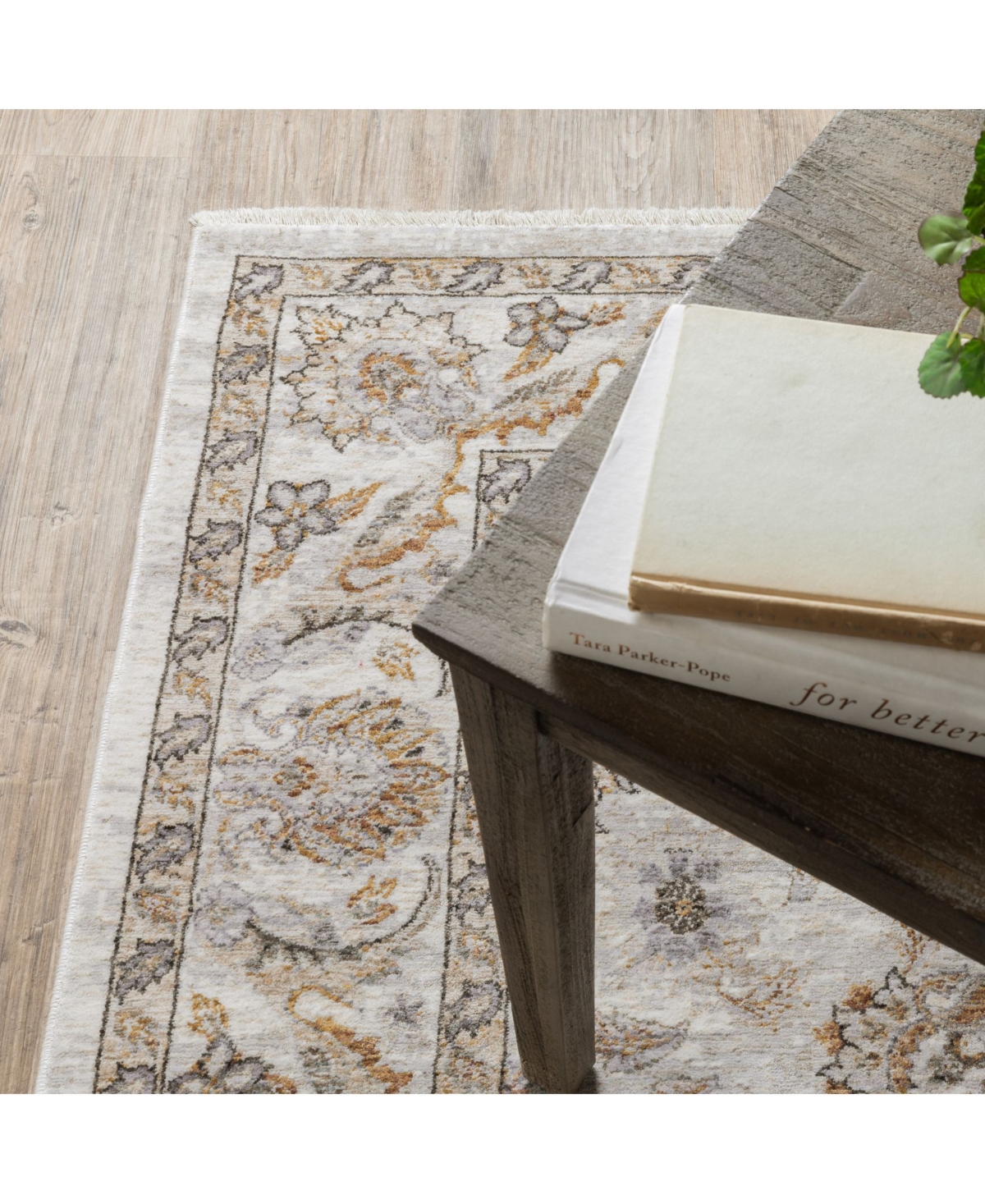 JHB DESIGN MAHARAJA 70E IVORY AND GRAY 7'10" X 10'10" AREA RUG 