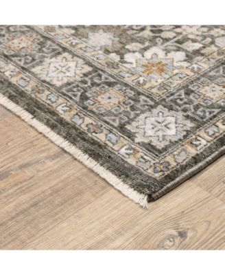 Maharaja 71W Gray and Ivory 7'10" x 10'10" Area Rug