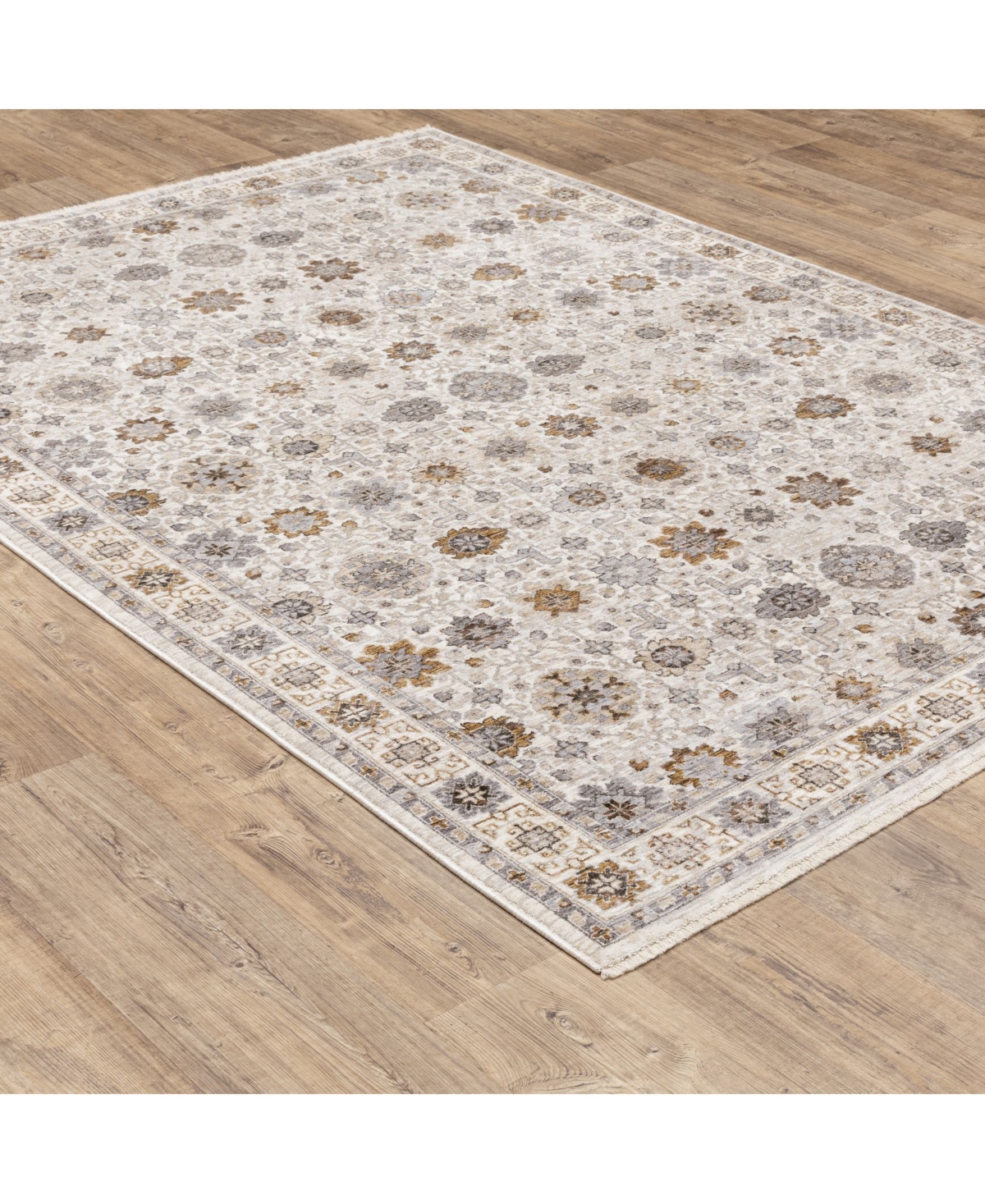Shop Jhb Design S Kumar Kum04 Ivory And Gold 7'10" X 10'10" Area Rug In Ivory,gold