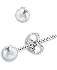 Ball Stud Earrings (6 mm) in Sterling Silver, Created for Macy's
