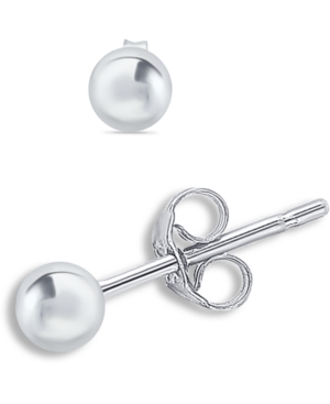 image of Giani Bernini Ball Stud Earrings (6 mm) in Sterling Silver, Created for Macy-s