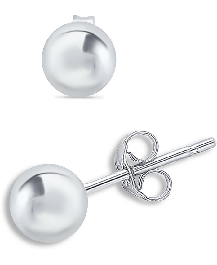 Giani Bernini Ball Stud Earrings (10mm) in Sterling Silver, Created for  Macy's - Macy's