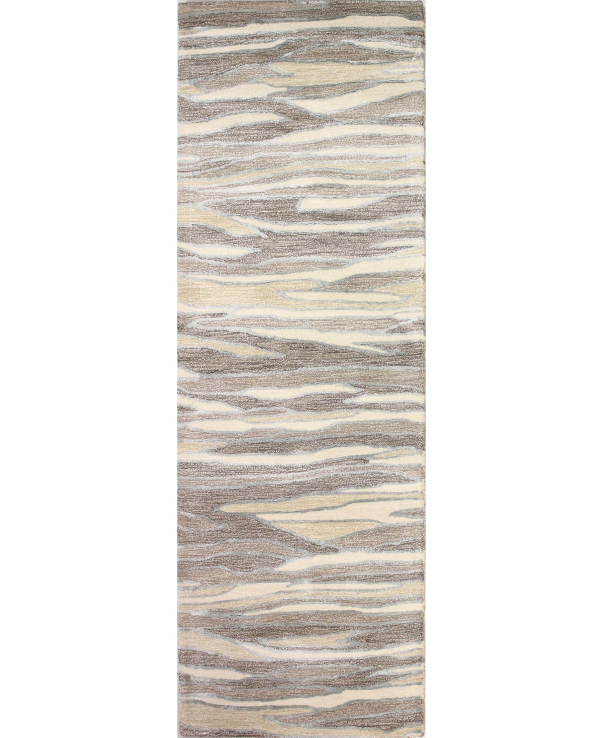 Bb Rugs Downtown Tud-02 Beige 2'6in x 8' Runner Rug - Beige