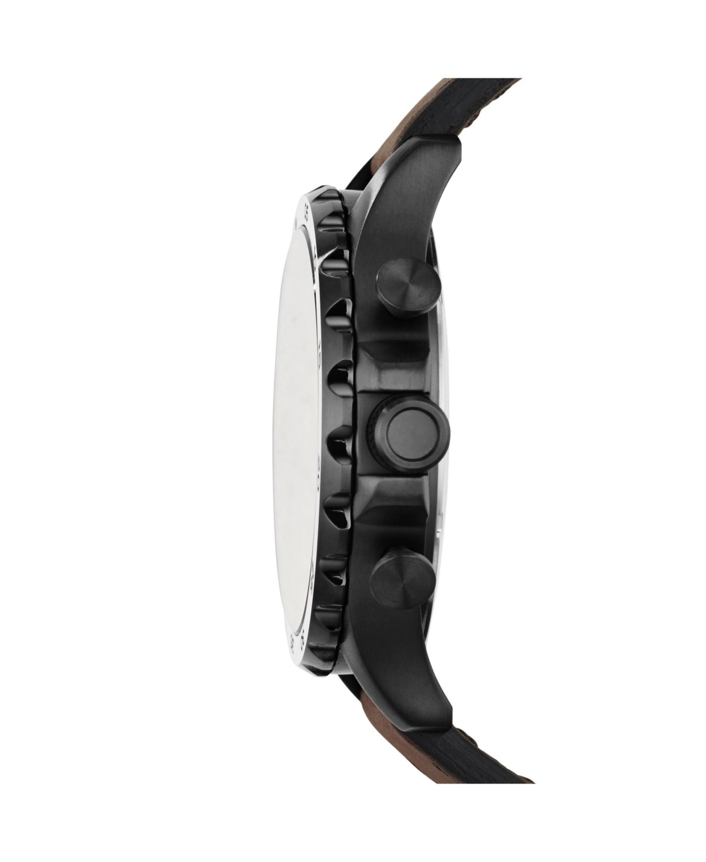 Мужские часы Fossil Nate Brown Leather Strap Watch 50mm — фото 2