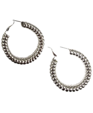 image of Steve Madden Medium Coiled Hoop Earrings, 2.04