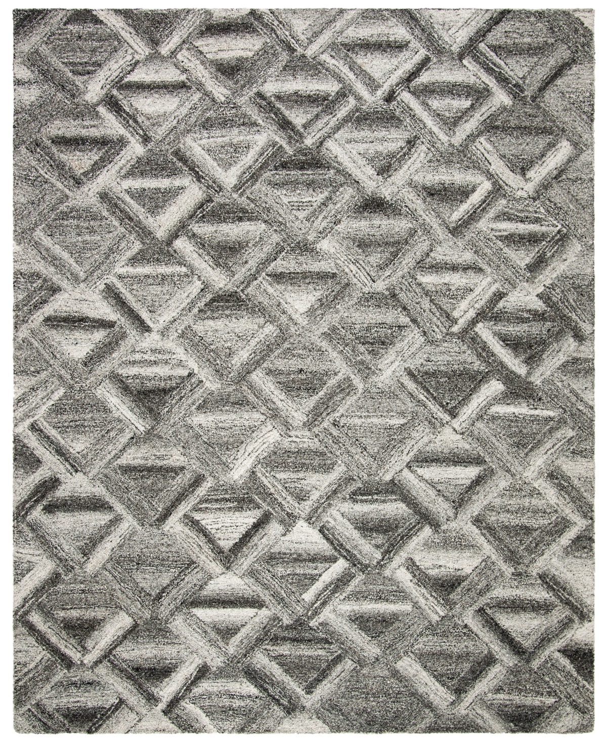 Safavieh Abstract 607 Gray and Black 8' x 10' Area Rug - Gray