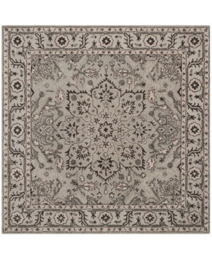Safavieh Antiquity At58 Gray And Beige 6' X 6' Square Area Rug
