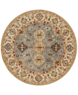 Safavieh Antiquity At847 Blue And Ivory 6' X 6' Round Area Rug