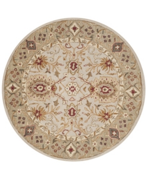 Safavieh Antiquity At816 Gray And Beige 6' X 6' Round Area Rug