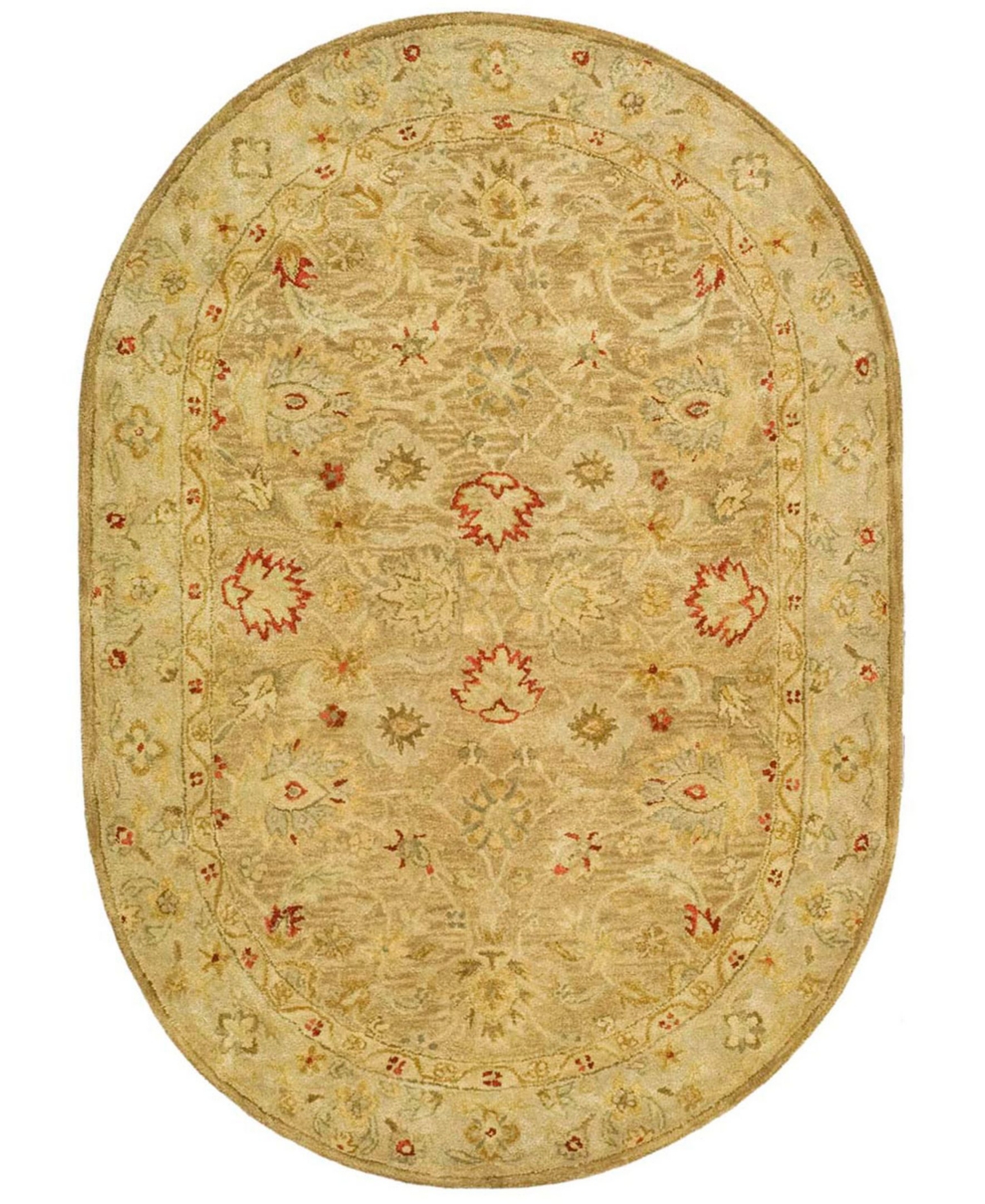 Safavieh Antiquity At822 Brown 7'6in x 9'6in Oval Area Rug - Brown