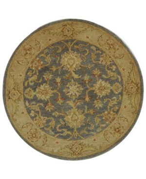 Safavieh Antiquity At312 Blue And Beige 6' X 6' Round Area Rug