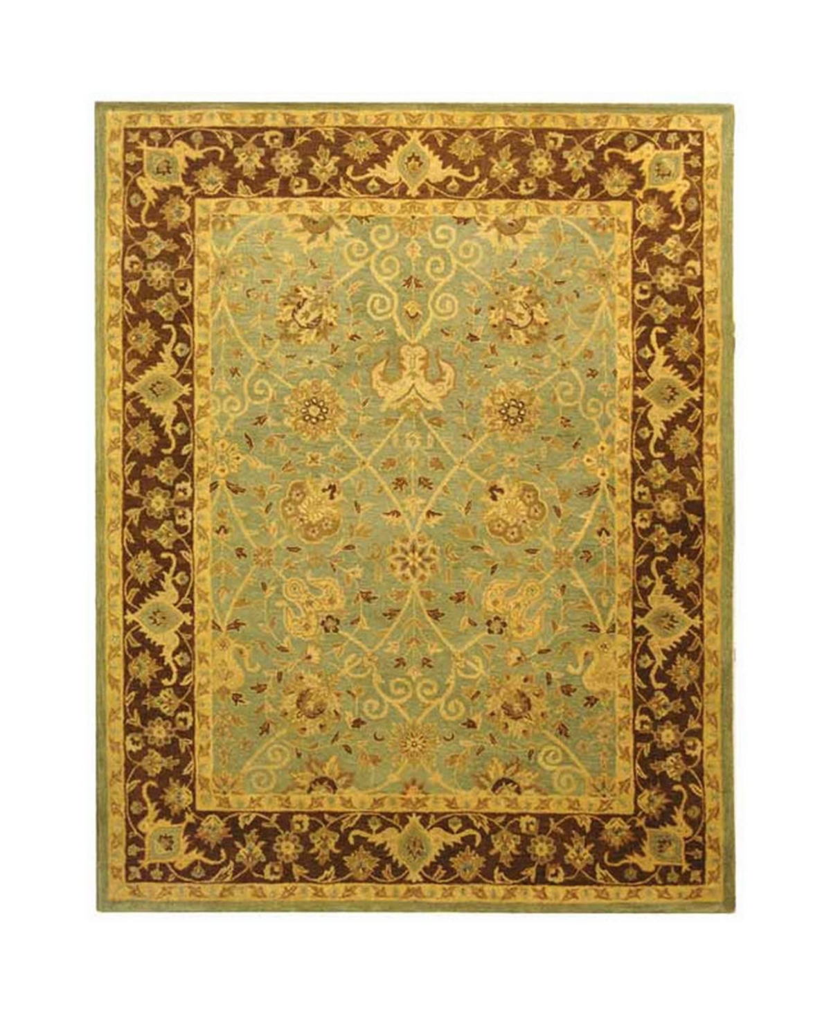 Safavieh Antiquity At21 Green 7'6" X 9'6" Area Rug
