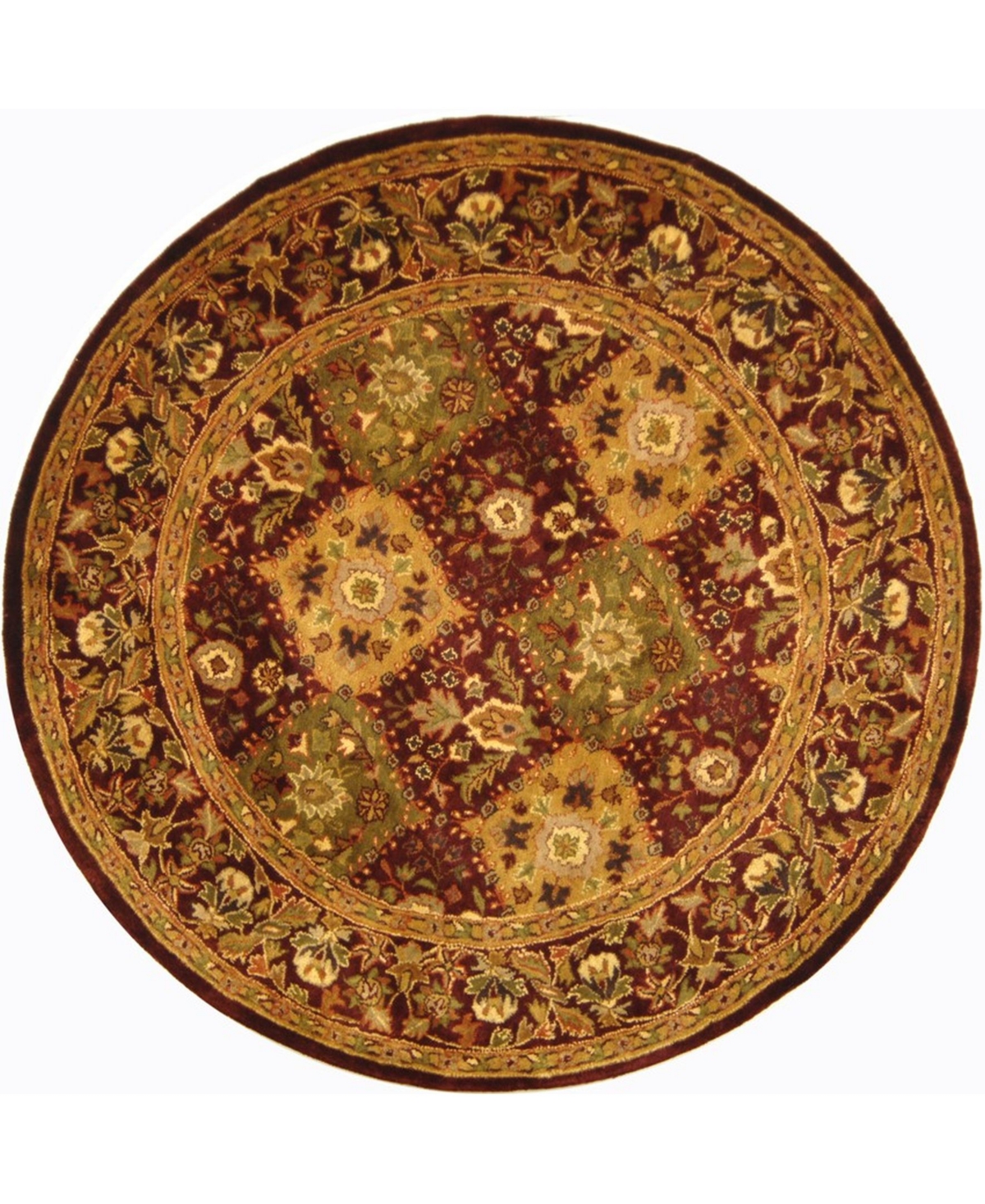 Safavieh Antiquity At57 Wine 8' x 8' Round Area Rug - Wine