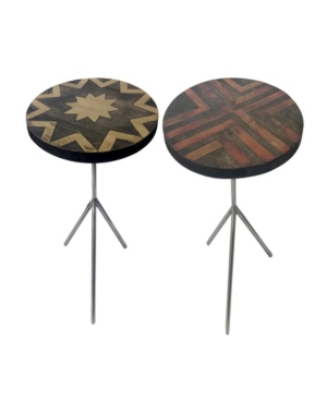 Ab Home Farrin Sunburst Side Table Set of 2