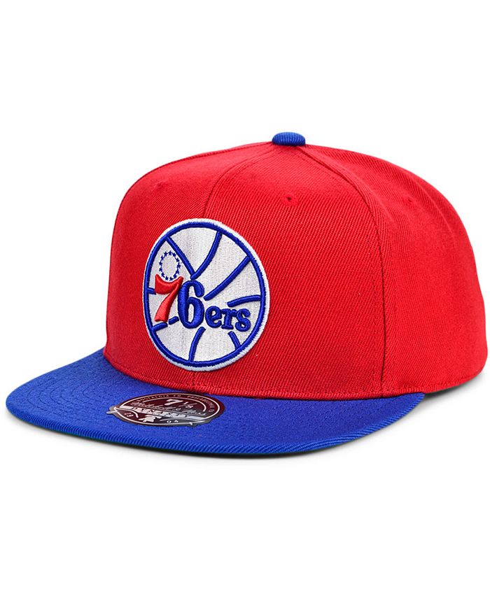Mitchell & Ness Philadelphia 76ers Wool 2 Tone Fitted Cap - Macy's