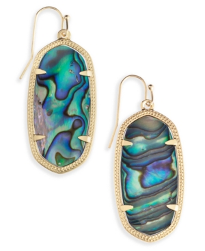 image of Kendra Scott Oval Stone Drop Earrings