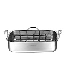 Chef's Classic™ Stainless Steel 15" Roaster with Nonstick Rack