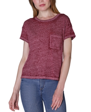 image of Ultra Flirt Juniors- Crewneck Burnout T-Shirt