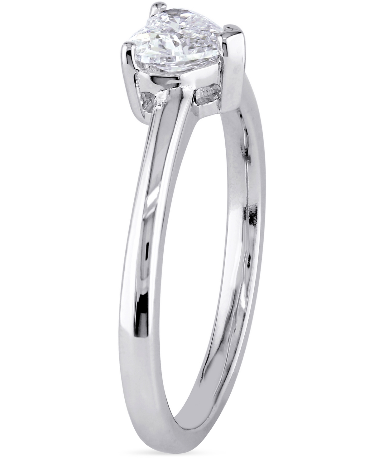 Diamond Heart Solitaire Engagement Ring (1/2 ct. t.w.) in 14k- White Gold