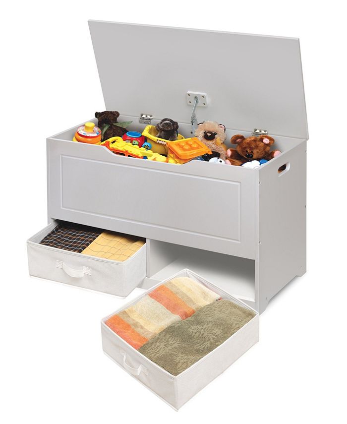 Badger Basket Up And Down Toy And Storage Box And Bench with Two