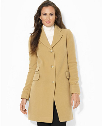 Lauren Ralph Lauren Single-Breasted Wool-Blend Walker Coat - Coats ...
