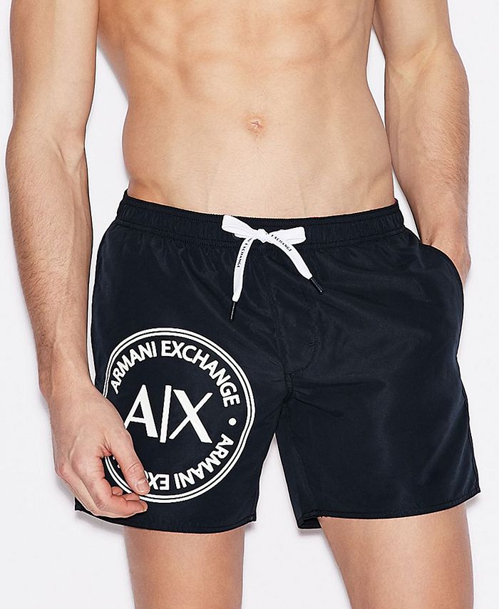 A|X Armani Exchange Men's AX Circle Swim Trunks & Reviews - Swimwear - Men  - Macy's