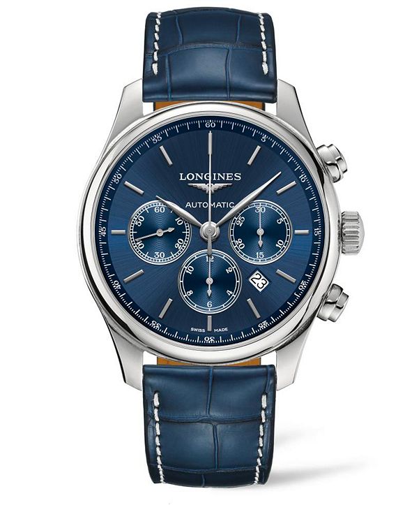 Longines Men's Swiss Automatic Chronograph Master Colleciton Blue