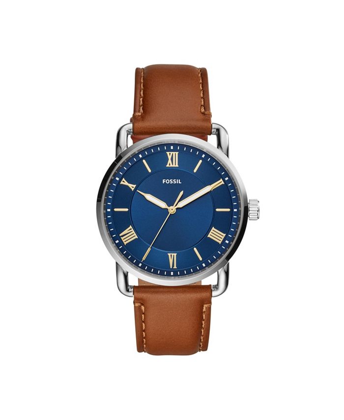 Fossil Men's Copeland Brown Leather Strap Watch 42mm & Reviews Macy's