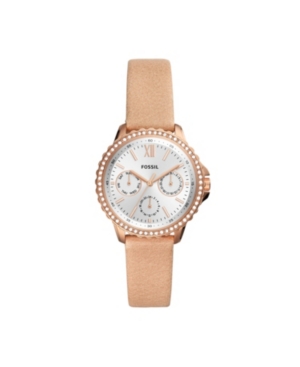 image of Fossil Women-s Izzy Blush Leather Strap Watch 35mm