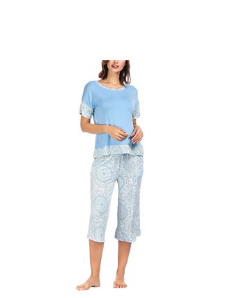 INK+IVY Combo Tee with the Capri Set & Reviews - All Pajamas, Robes ...